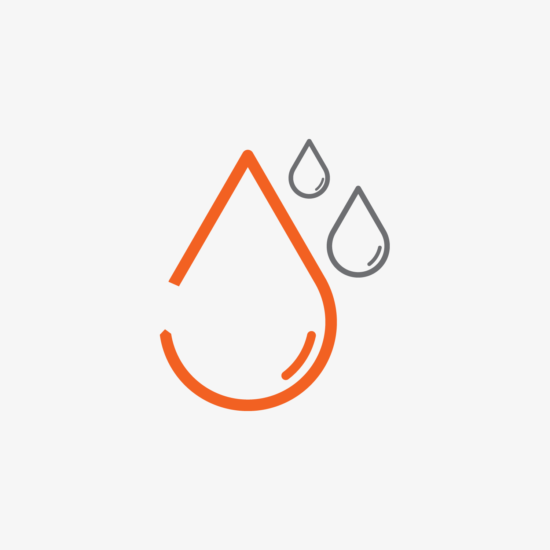 customised line icon of water drops for valet insurance. Features the Plan icon as a water drop