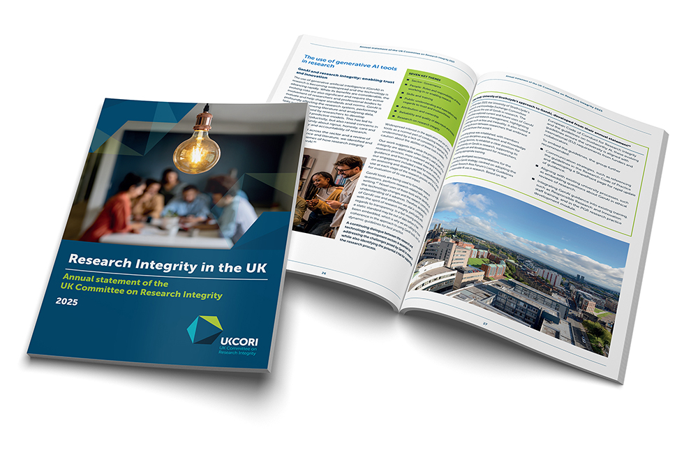 Open pages of a publication for UK CORI